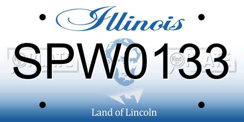 SPW0133 Illinois License Plate