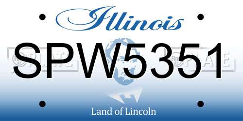SPW5351 Illinois License Plate