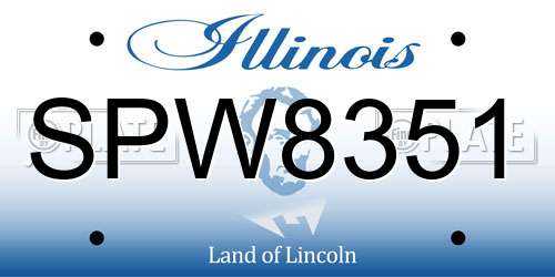 SPW8351 Illinois License Plate