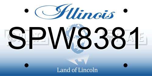 SPW8381 Illinois License Plate