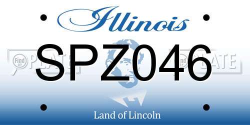 SPZ046 Illinois License Plate