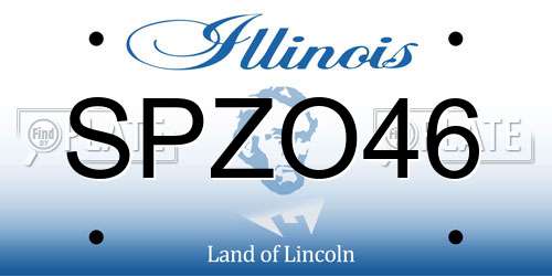 SPZO46 Illinois License Plate