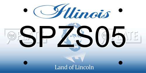 SPZS05 Illinois License Plate