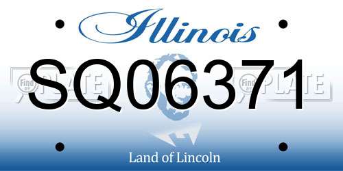 SQ06371 Illinois License Plate