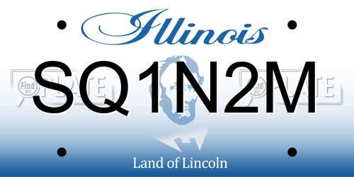 SQ1N2M Illinois License Plate