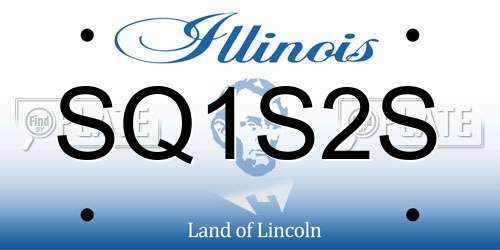 SQ1S2S Illinois License Plate