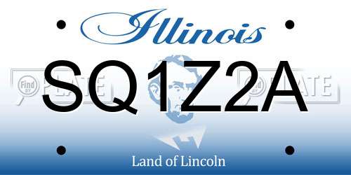SQ1Z2A Illinois License Plate