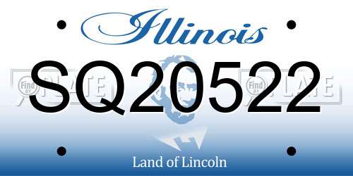 SQ20522 Illinois License Plate