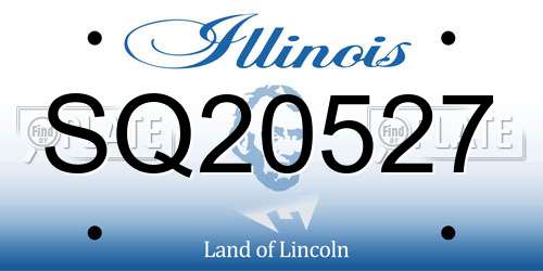 SQ20527 Illinois License Plate