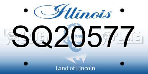 SQ20577 Illinois License Plate
