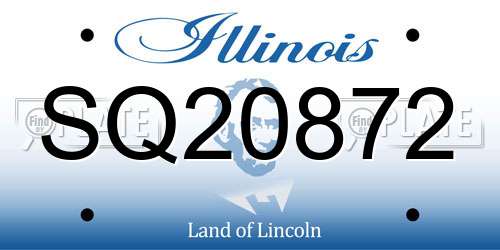 SQ20872 Illinois License Plate