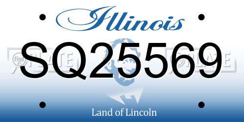 SQ25569 Illinois License Plate