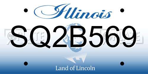 SQ2B569 Illinois License Plate