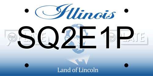 SQ2E1P Illinois License Plate