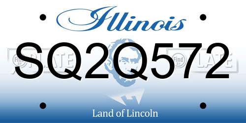 SQ2Q572 Illinois License Plate