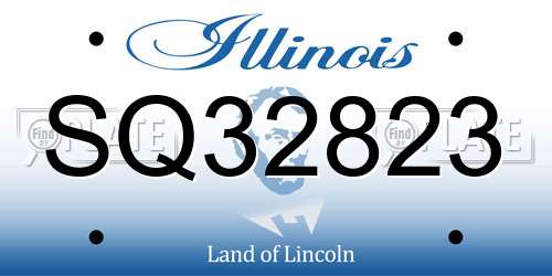 SQ32823 Illinois License Plate