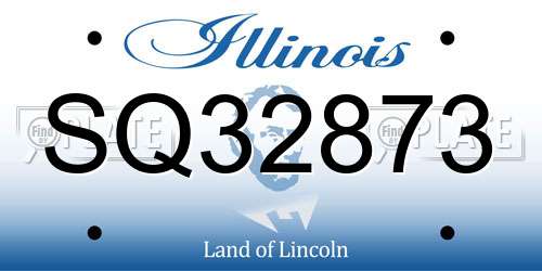 SQ32873 Illinois License Plate