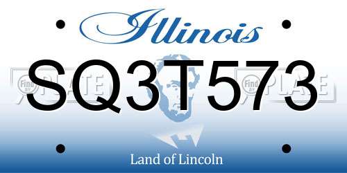 SQ3T573 Illinois License Plate
