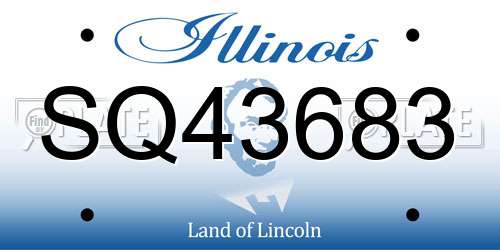 SQ43683 Illinois License Plate