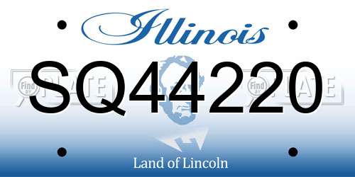 SQ44220 Illinois License Plate