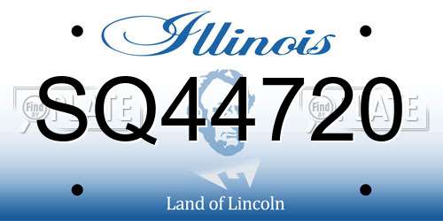 SQ44720 Illinois License Plate