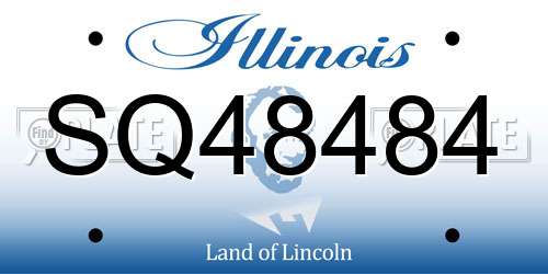 SQ48484 Illinois License Plate