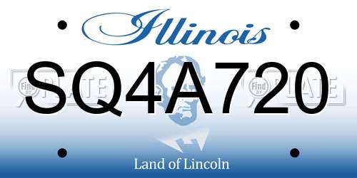 SQ4A720 Illinois License Plate