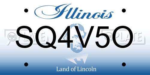 SQ4V5O Illinois License Plate