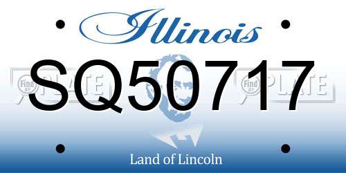 SQ50717 Illinois License Plate