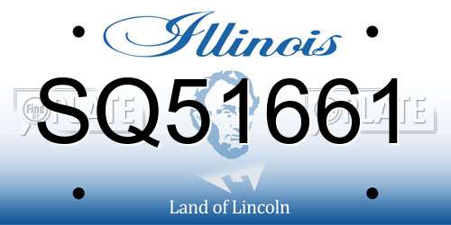 SQ51661 Illinois License Plate