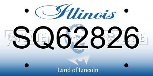 SQ62826 Illinois License Plate
