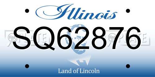SQ62876 Illinois License Plate