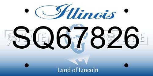 SQ67826 Illinois License Plate