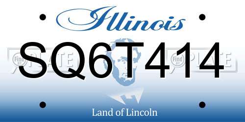 SQ6T414 Illinois License Plate
