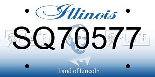 SQ70577 Illinois License Plate