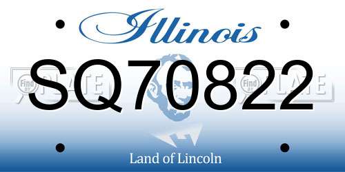SQ70822 Illinois License Plate