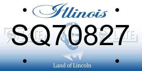 SQ70827 Illinois License Plate