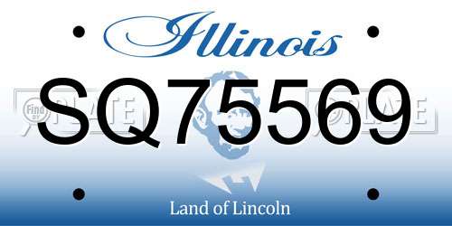 SQ75569 Illinois License Plate