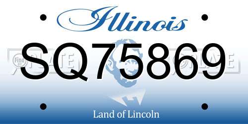 SQ75869 Illinois License Plate