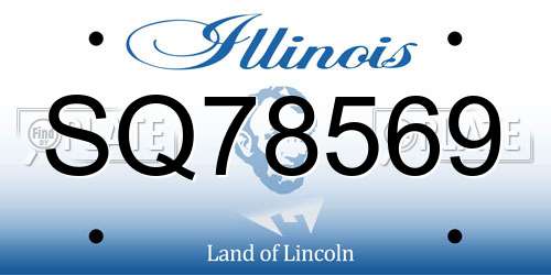 SQ78569 Illinois License Plate