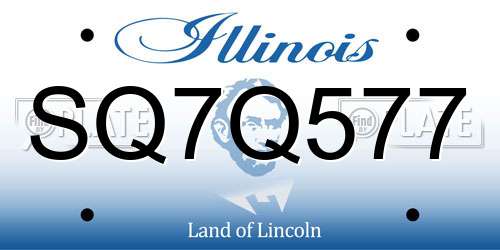 SQ7Q577 Illinois License Plate