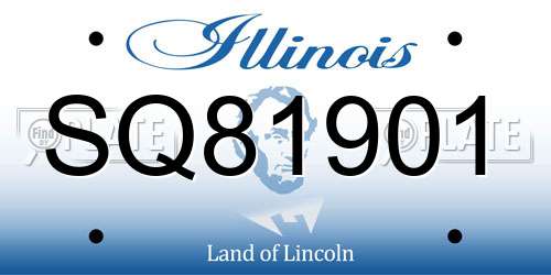 SQ81901 Illinois License Plate