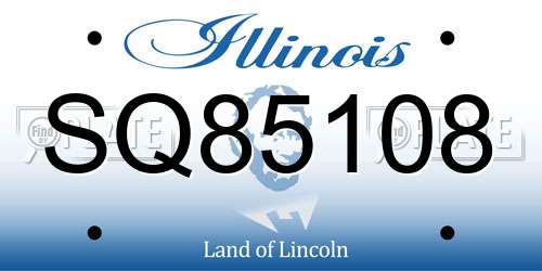 SQ85108 Illinois License Plate