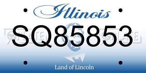 SQ85853 Illinois License Plate
