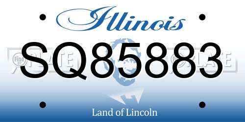 SQ85883 Illinois License Plate