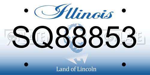 SQ88853 Illinois License Plate