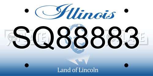 SQ88883 Illinois License Plate
