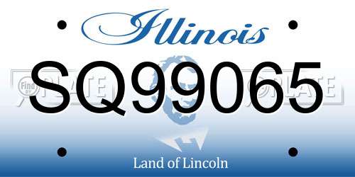 SQ99065 Illinois License Plate