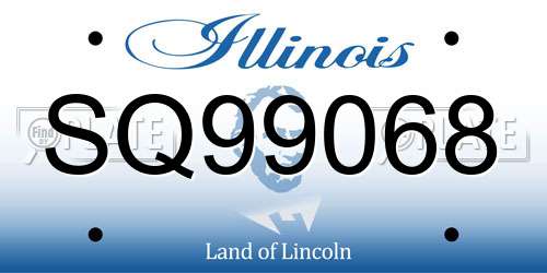 SQ99068 Illinois License Plate