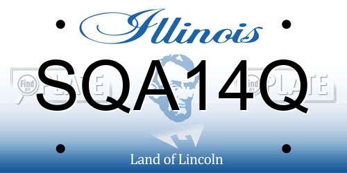 SQA14Q Illinois License Plate